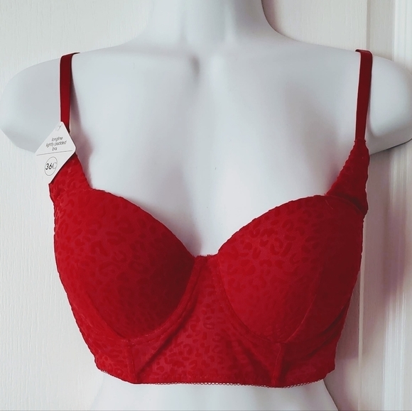 Rene Rofe Balconette and Panty Set Red 36C - Picture 2 of 7